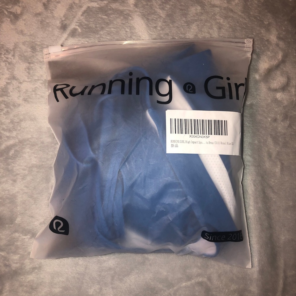 Running Girl Strappy Medium Impact Sports Bra Women's‎ Size XL Royal Blue New - Picture 7 of 7